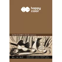 Happy Color Blok szkicowy ECO, ART, ochra, A4, 80g, 80 arkuszy 80 g 80 kartek