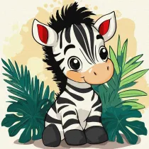 Malowanie po numerach - Weso�a zebra Kids Ideyka