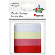 Titanum Wst��ki satynowe 15mm x 2m, 6 kolor�w