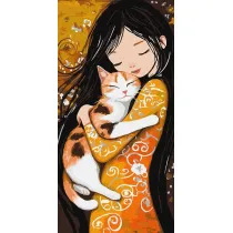 Ideyka Malowanie po numerach - Kot na r�kach 40x80cm