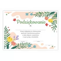 Dyplom A4 podzikowania dla rodzicw-Bukiet 10szt