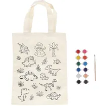Esschert Design Torba p��cienna do kolorowania z farbkami - Dino