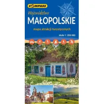 Wojew�dztwo ma�opolskie. Mapa atrakcji turystycznych w skali 1:200 000