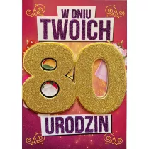 Yeku Karnet Urodziny 80 damskie