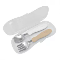 edisonMAMA Sztu�ce z etui milk/potato 2 el.