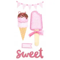 Naklejki brokatowe 3D - Sweet baby