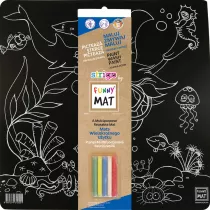 Funny Mat Black - Ocean + kreda. Mata do kolorowania wielokrotnego u�ytku Strigo
