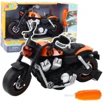 Motocykl do skrcania pomaraczowy Leantoys