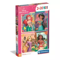 Puzzle 2x20 Super Kolor Princess Clementoni