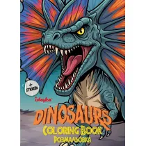 Kolorowanka Drapie�ne dinozaury z naklejkami