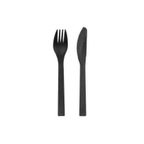 PartyDeco Sztu�ce plastikowe czarne 18-18.5cm 12 szt