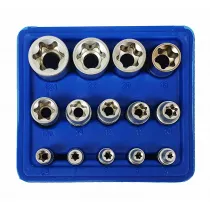 Zestaw nasadek torx 14el./silver