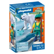 Playmobil Animals & Friends Nied�wied� polarny i�opiekun 72090