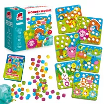 Puzzle Drewniana mozaika - farma Roter Kafer