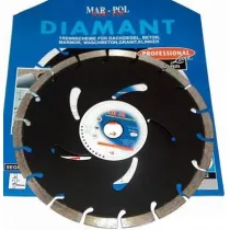 Mar-Pol Tarcza diamentowa 350x25,4x10 segmentowa czarna/mp
