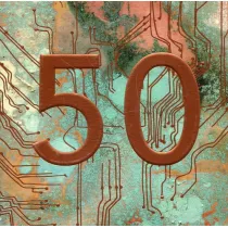 Museums & Galleries Karnet kwadrat z kopert� Urodziny 50