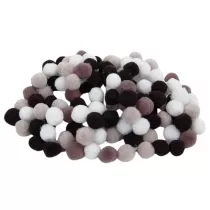Fandy Pompony akrylowe szare czarne 10mm