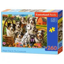 Puzzle 260 el. Happy Dogs In The Countryside Castorland
