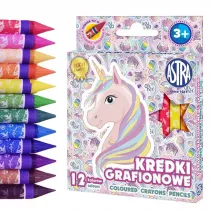 Kredki �wiecowe Astrakids grafionowe, 12 kol. - Jednoro�ec (316121009)
