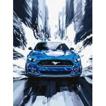 Ideyka Malowanie po numerach - Niebieski mustang 30x40cm