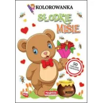 Kolorowanka z naklejkami z brokatem. S�odkie misie