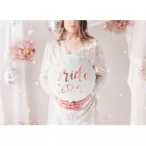 PartyDeco Balon foliowy Bride to be 45cm biay 05303