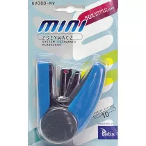 Tetis Mini zszywacz niebieski, czarny 10,20 kartek