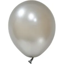 GoParty Balony lateksowe Metallic srebrne 25cm