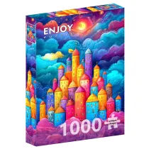 Puzzle 1000 Kolorowa forteca Enjoy