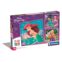 Puzzle 3x48 el. SuperColor. Princesses Clementoni