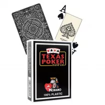 Texas Poker Hold Em, karty do gry, czarne Modiano
