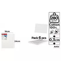 Artix Tablica malarska 18x24x0,3cm 280G/m2 (6szt)