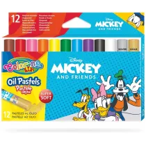 Patio Pastele olejne Colorino Kids trjktne Mickey 12 szt.