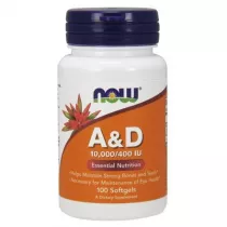 Now Foods Witamina A + Witamina D Suplement diety 100 kaps.