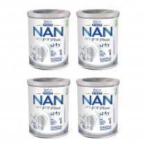 Nestle Nan Optipro Plus 1 HM-O Mleko początkowe dla niemowląt od urodzenia Zestaw 4 x 800 g