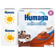 Humana Deserek mleczny o smaku czekoladowym po 10 miesiącu Milk Minis 4 x 100 g