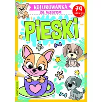 Kolorowanka ze wzorem. Pieski