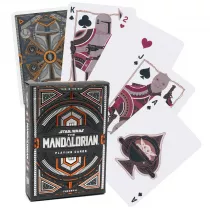 Mandalorian V2, karty do gry, czarne, pomaraczowe Theory11