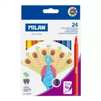 Milan Flamastry z cienk kocwk 24 szt.