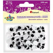 Titanum Oczy samoprzylepne bez rz�s okr�g�e 10 mm