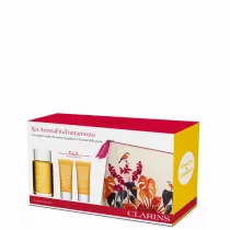 Clarins Zestaw (Olejek do cia�a + P�yn do k�pieli + Balsam) 100 ml + 30 ml + 30 ml