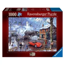 Puzzle 1000 el. Zimowy dworzec Ravensburger