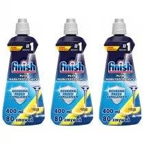 Finish Nabyszczacz do zmywarki pyn nabyszczajcy Lemon zestaw 3 x 400 ml