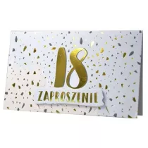 Kukartka Zaproszenie ZP-011 Urodziny 18 5 szt.