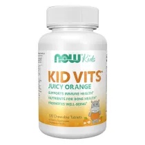 Now Foods Kid Vits Juicy Orange - Witaminy i minera�y dla dzieci Kid Vits Smak pomara�czowy suplement diety 120 tab.