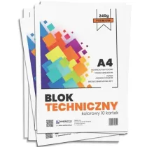 Blok techniczny A4 kolor Wektor PREMIUM 10kartek 240 g 10szt