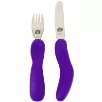Nana`s Manners Etap 3, Sztuce do samodzielnego jedzenia, widelec i n, fioletowe, 3-9 lat