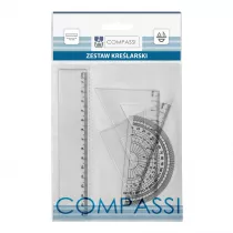 Zestaw geometryczny Compassi w etui 4 elementy