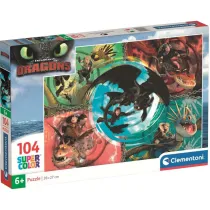Puzzle 104 el. SuperColor. How To Train Your Dragon Clementoni