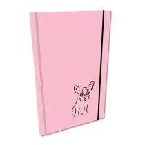 Bee-bee Notes A5 g�adki z gumk� Soft Touch lakier UV buldog r� pastel